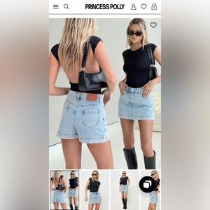 Princess Polly Gazelle denim skort
